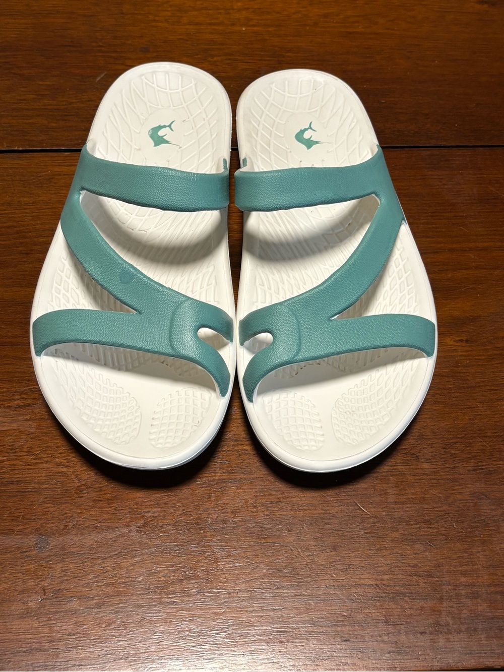 Reel Legends Women’s Bahama Slide White/Aqua Size US 7w EU 38